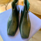 Vintage 1960'er grønne gummistøvler